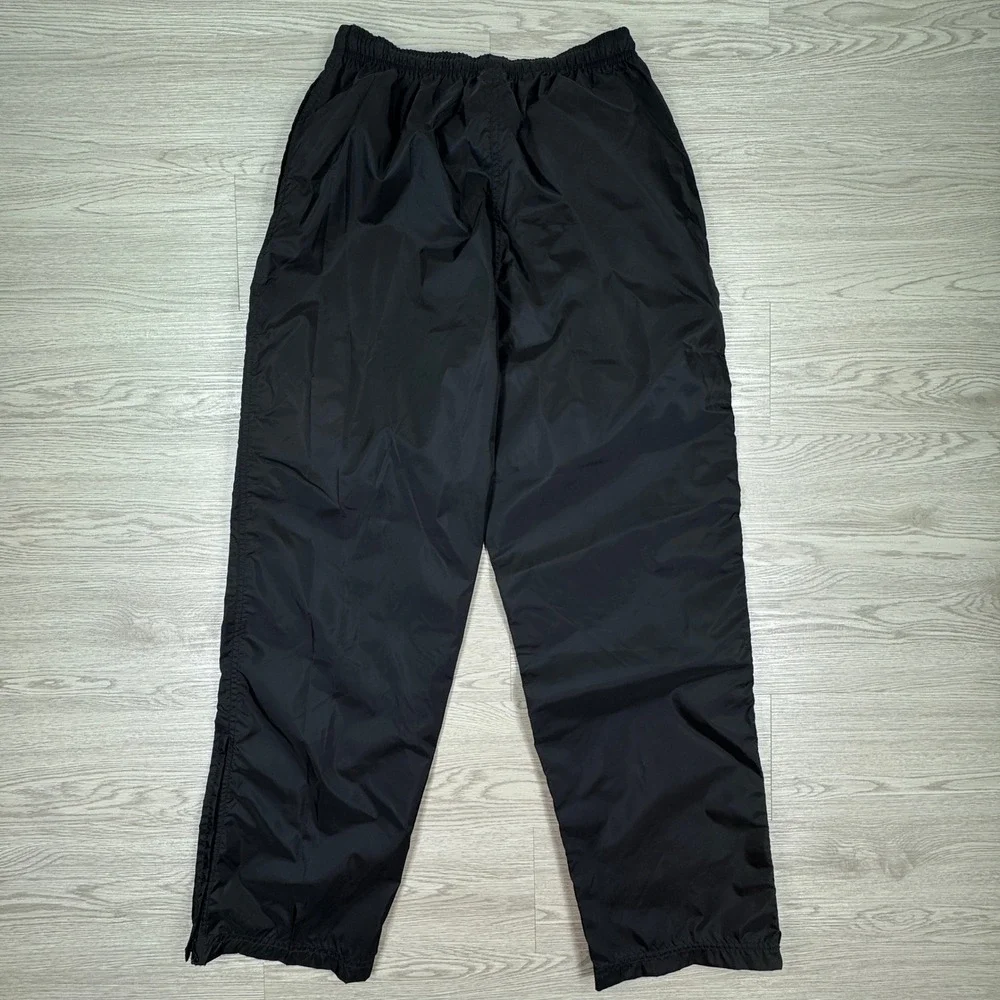 Nike Kids Pants Track Windbreaker Black Medium 8-10 Swoosh Elastic Waist Pocket